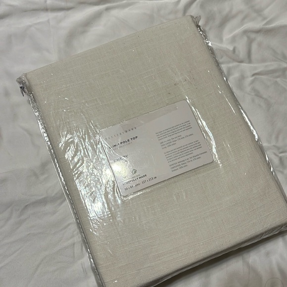 New - Set of 2 - Pottery Barn Emery Curtain - Ivory 50x84 inches - Picture 2 of 6